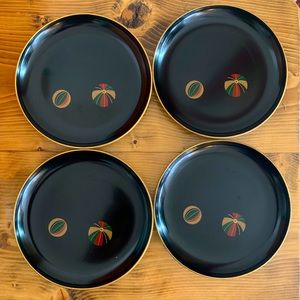 Vintage Japanese Lacquer Plates